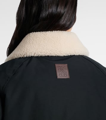 Shearling-trimmed cotton-blend jacket | Loewe