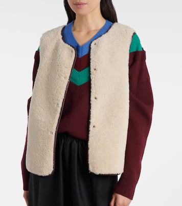 Shearling-trimmed cotton-blend jacket | Loewe