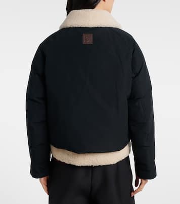Shearling-trimmed cotton-blend jacket | Loewe