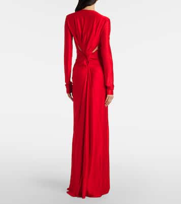 Gathered satin gown | Victoria Beckham