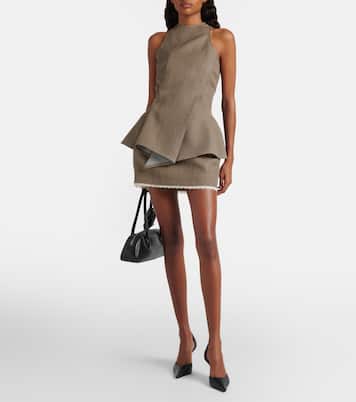 Asymmetric peplum wool top | Magda Butrym