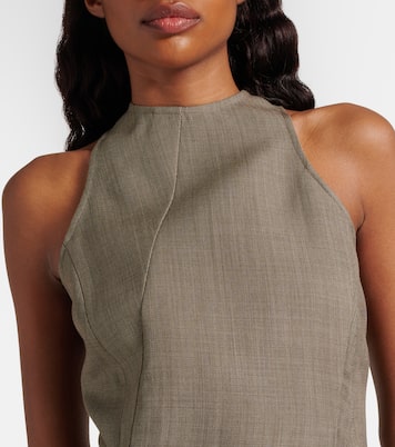 Asymmetric peplum wool top | Magda Butrym