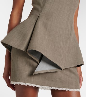 Asymmetric peplum wool top | Magda Butrym