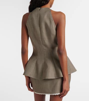 Asymmetric peplum wool top | Magda Butrym