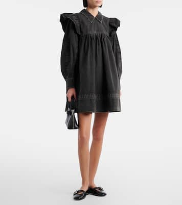 Ruffled cotton minidress | Ganni