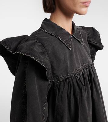 Ruffled cotton minidress | Ganni