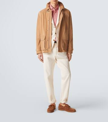Feldjacke aus Veloursleder | Brunello Cucinelli