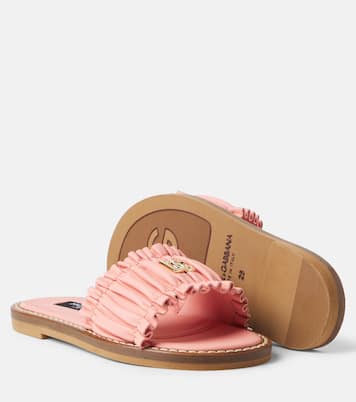 Pantoletten DG aus Leder | Dolce&Gabbana Kids