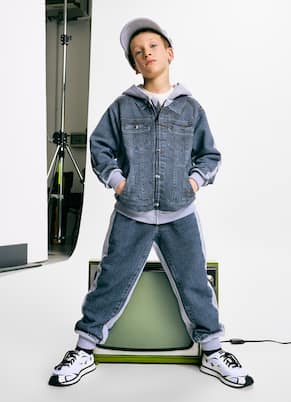 Trompe l’œil cotton fleece hoodie | Dolce&Gabbana Kids