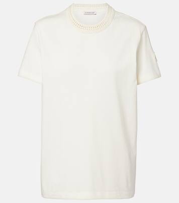 Crochet-trimmed cotton jersey T-shirt | Moncler