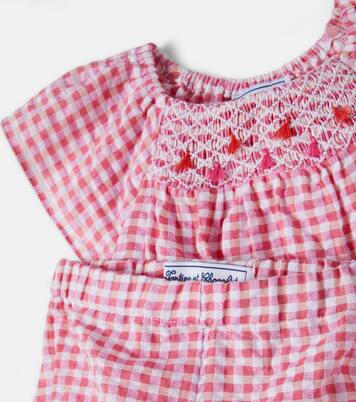 Baby gingham cotton top and shorts set | Tartine et Chocolat