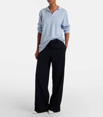 Dender wool gabardine wide-leg pants | The Row