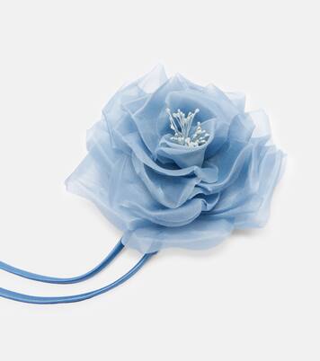 Ario floral-appliqué silk chiffon brooch | Max Mara