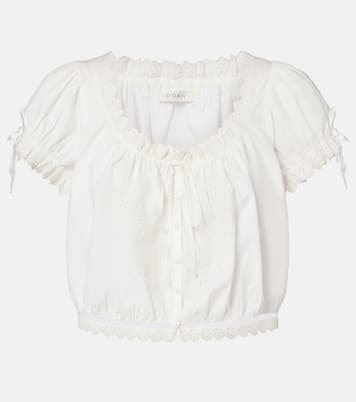 Top Nera brodé en coton | Dôen