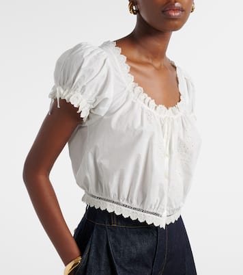 Top Nera brodé en coton | Dôen