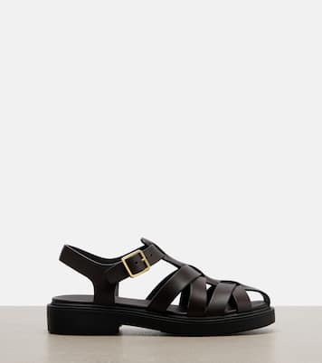 Leather fisherman sandals | Prada