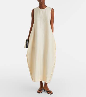 Vestido largo en mezcla de lino | Róhe