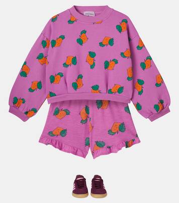Printed ruffled cotton shorts | Bobo Choses