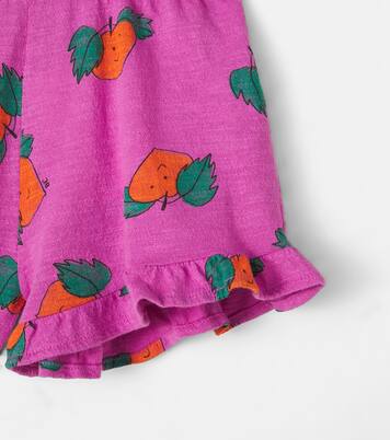 Printed ruffled cotton shorts | Bobo Choses
