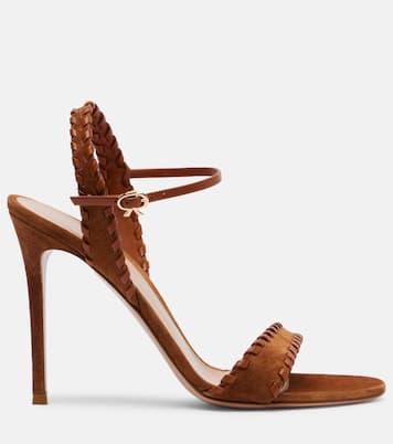 Suede and leather slingback sandals | Gianvito Rossi
