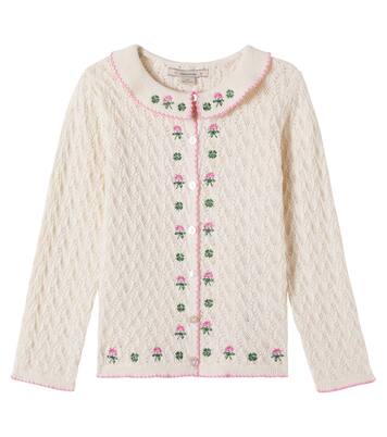 Cardigan Rosier en coton, laine et cachemire | Konges Sløjd