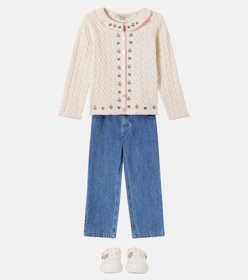 Cardigan Rosier en coton, laine et cachemire | Konges Sløjd