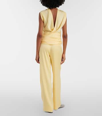 Kyra satin wide-leg pants | Simkhai