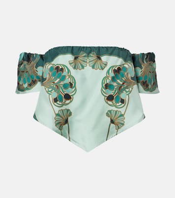 Sand Dollar printed silk top | La DoubleJ
