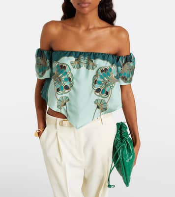 Sand Dollar printed silk top | La DoubleJ
