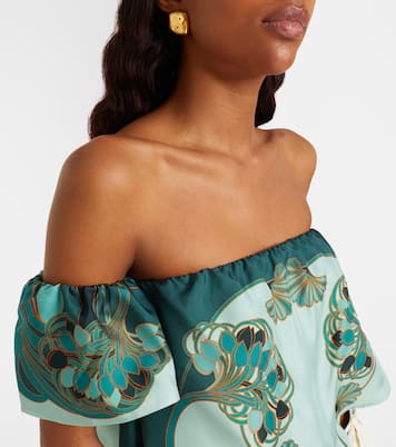 Sand Dollar printed silk top | La DoubleJ