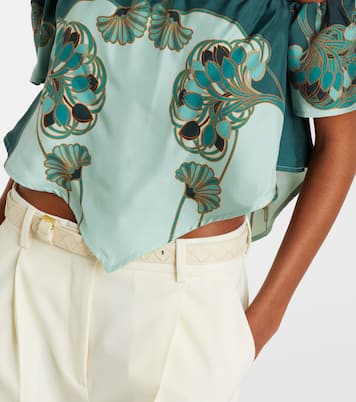 Sand Dollar printed silk top | La DoubleJ