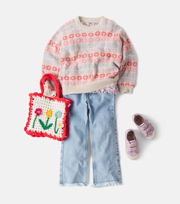 Harlow cotton jacquard sweater | Wheat