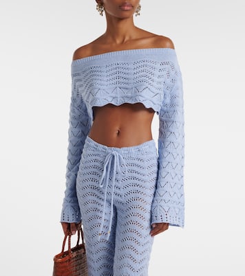 Helena crochet cotton-blend crop top | Bananhot