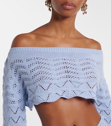 Helena crochet cotton-blend crop top | Bananhot
