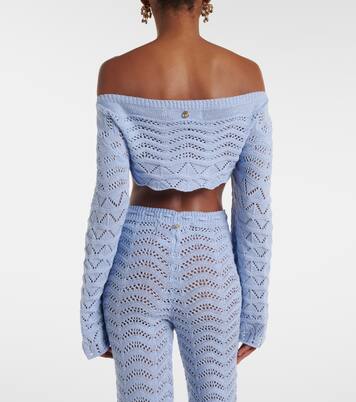Helena crochet cotton-blend crop top | Bananhot