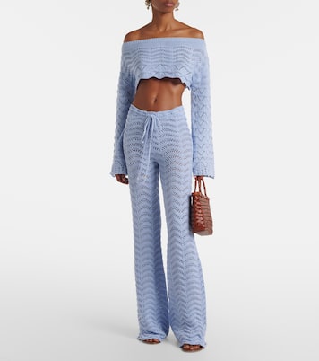 Helena crochet cotton-blend crop top | Bananhot