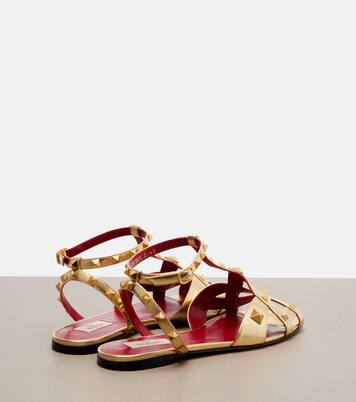 Studdy metallic leather sandals | Valentino Garavani