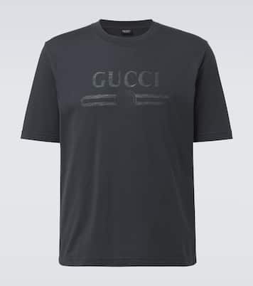 T-shirt en coton mélangé à logo | Gucci