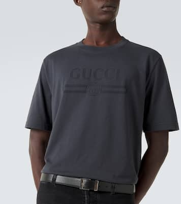 T-shirt en coton mélangé à logo | Gucci