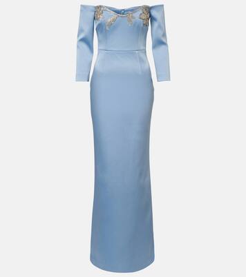 Kai embellished satin bustier gown | Rebecca Vallance