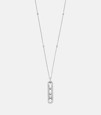 Move 10th 18kt white gold pendant necklace with diamonds | Messika