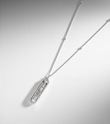 Move 10th 18kt white gold pendant necklace with diamonds | Messika