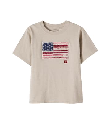 Embroidered cotton jersey T-shirt | Polo Ralph Lauren Kids