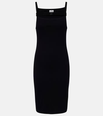 Ribbed-knit cotton jersey midi dress | Courrèges