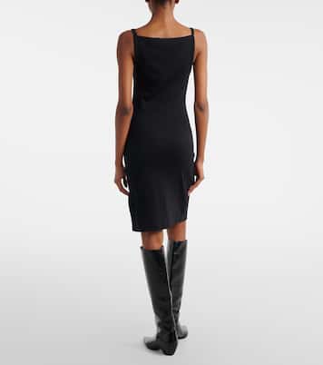 Ribbed-knit cotton jersey midi dress | Courrèges