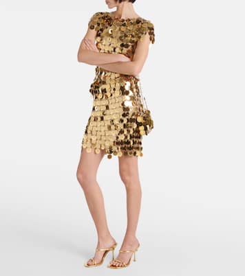 Minifalda Gold Sparkle Discs | Rabanne