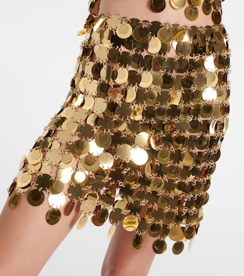 Minifalda Gold Sparkle Discs | Rabanne