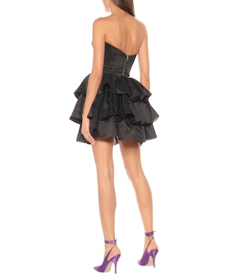 Robe bustier en soie à pois | Rasario