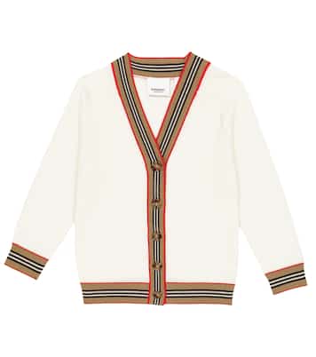 Cardigan Icon Stripe aus Wolle | Burberry Kids