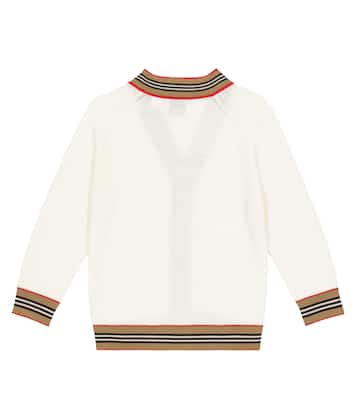 Cardigan Icon Stripe aus Wolle | Burberry Kids